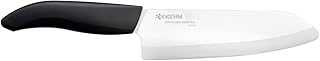 Advanced Ceramic Revolution Series 6-inch, Chef's Santoku Knife, Black Handle, White Blade , 6 Inch - FK-160 WH