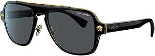 Man Sunglasses Black Frame, Dark Grey Lenses, 56MM