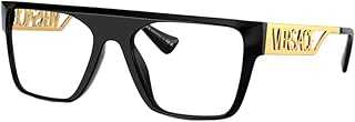 VE 3326U GB1 Black/Gold Plastic Rectangle Eyeglasses 55mm