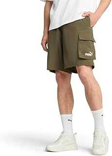 Mens Ess No. 1 Logo Woven Cargo Shorts 9"