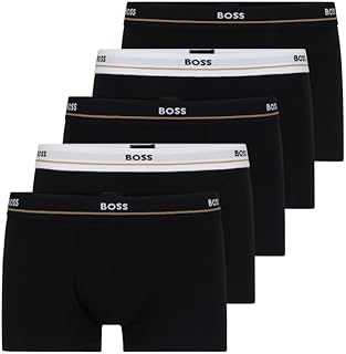 Men's 5 Pack Bold Logo Cotton Stretch Trunks