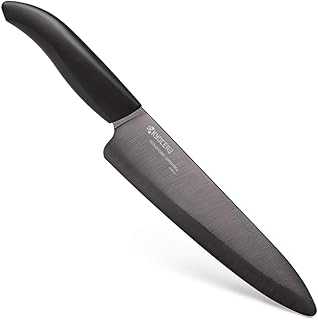 Kyocera’s Revolution Ceramic Revolution Series: 7” Professional Ceramic Chef Knife, Black