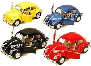KiNSMART - 1967 Volkswagen Classic Beetle 5 Inch 1:32 Scale Die Cast Metal Model Toy Set Of 4