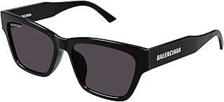 Classic Square Sunglasses, Black-Black-Grey, One Size