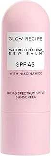 Face Sunscreen Stick SPF 45 - Travel Size Roll On Korean Sunscreen with Hydrating Hyaluronic Acid & Niacinamide for a Dewy Glow - No White Cast (.58oz)