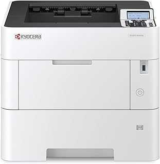 ECOSYS PA5000x Monochrome Laser Printer, 52 ppm, 600 x 600 dpi and Up to Fine 1200 dpi, 600 Sheet Tray, 100 Sheet MPT, Duplex, 5 Line LCD w/Hard Key Panel, Gigabit Ethernet, USB, 512 MB