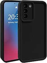 Soft Case for Samsung Galaxy S21 5G (6.2-Inch), Flexible Liquid Silicone Matte Back Cover Shockproof Phone Case, Camera Protection Light Weight Protective Bumper Cover, Black