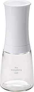 Advanced Ceramics Pepper, Salt, Seed and Spice Mill with Adjustable Advanced Ceramic Grinder, The Everything Mill-Brilliant White