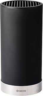 KB-U-BK Universal Round Soft Touch Knife Block, 8.8" x 4.3", Black