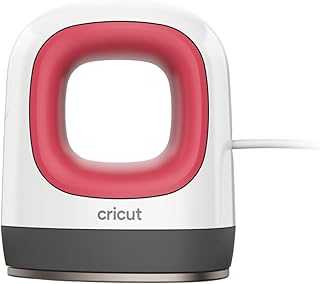 EasyPress Mini Heat Press for Pressing Small Objects Like Shoes, Stuffed Animals, Hats & More, 3 Heat Settings & Precision Tip, Ceramic-Coated Heat Plate, Compact & Lightweight, Raspberry