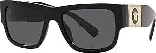 Man Sunglasses Black Frame, Dark Grey Lenses, 56MM