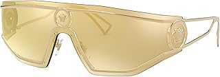 Man Sunglasses Gold Frame, Brown Mirror Gold Lenses, 0MM