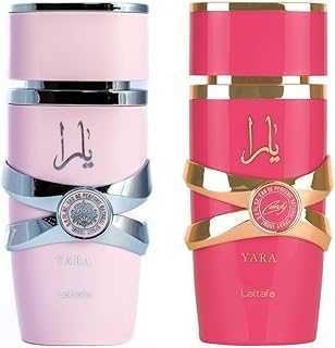 2 Piece Fragrance Bundle for Women (3.4 Ounce Yara Eau De Parfum Spray + 3.4 Ounce Yara Candy Eau De Parfum Spray)