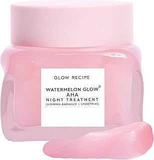 Watermelon Glow AHA Night Treatment - Overnight Resurfacing Mask with AHA Complex, Hyaluronic Acid, Niacinamide & Watermelon Enzymes for Smooth, Glowing, Even-Toned Skin (60ml)