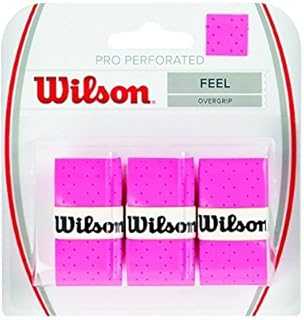 Pro Overgrip Perforated 3 Pack - Tennis - Badminton - Squash (Pink)