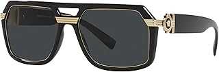 Man Sunglasses Black Frame, Dark Grey Lenses, 58MM