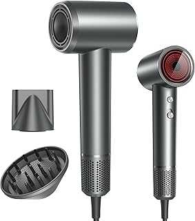 Hair Dryer, Professional Ionic Hair Dryer for Fast Drying, High Speed Hair Blow Dryer with Diffuser for Home Salon Travel, Constant Temperature Hair Care Without Hair Damage