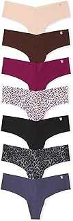 Women's No Show Thong Underwear, Panties for Women, Multi Pack (XS-XXL)