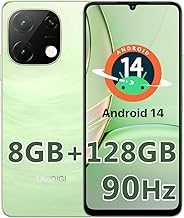 G9T Cell Phone, Android 14 Smartphone Unlocked, 6.75" HD+ 90Hz Display, 5000mAh Battery, 18W Fast Charging, 4GB+128GB/1TB TF, 13MP Camera, AI Face & Fingerprint Unlock, 4G Dual SIM, GPS