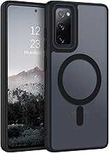 DUEDUE for Samsung Galaxy S20 FE Case Magnetic[Compatible with Magsafe], Translucent Matte Back Full Body Protective Cover Anti-Scratch Shockproof Phone Case for Samsung S20 FE 4G/5G, Black