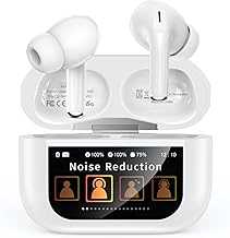 Wireless Earbuds, Bluetooth 5.4 Ear Buds with Multifunctional Touch Screen, ANC/ENC Noise Cancelling Headphones with 48H Playtime, Bass Stereo Sound, for Laptop, Android/iOS, Pad