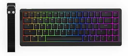 HE68 Lite Hall Effect Gaming Keyboard, 8k Polling & 128K Scan Rate, 0.01mm Adjustable Trigger, 0.125ms Latency, 5-Layer Sound-Dampened, Snap Key, SOCD, A-RGB, Wired, Mac Software (Black)
