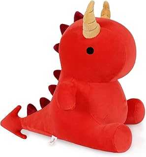 Ditucu Cute Dinosaur Plush Dragon Stuffed Animals Toys Dolls Soft Dino Plushie Birthday Gifts for Kids Girls Boys Red 12 inch