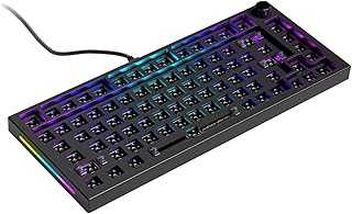 Gaming GMMK PRO 75% Barebones Black (Frame Only) - Modular Mechanical Gaming Keyboard, TKL Size (75%), 3.3lb Frame, RGB, Fully Customisable, 5-Pin Switch Support