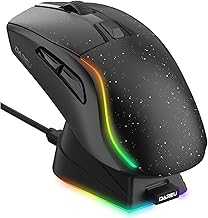 A950 Wireless Gaming Mouse with RGB Charging Dock,88g Lightweight Programmable Tri-Mode Wireless Mouse Gaming, Up to 12K DPI,1000Hz,120Hrs Playtime with RGB Backlit, Great for PC, Mac