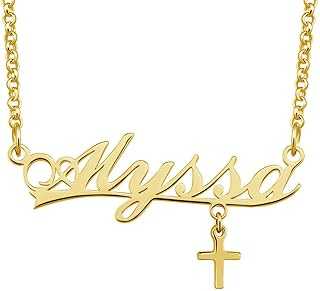 Personalized Name Necklace Gold Customized Pendant Costom