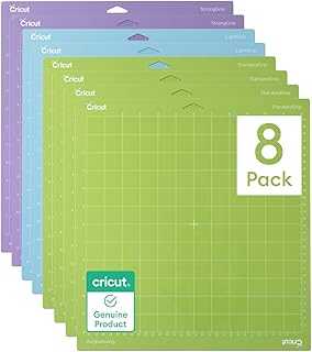 Cutting Mat Variety Pack (8 Count, 12in x 12in) - for Explore & Maker Machines - Includes 4 StandardGrip, 2 LightGrip, 2 StrongGrip
