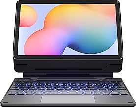 Dexnor Keyboard Case for Samsung Galaxy Tab S6 Lite 10.4 Inch Case with Keyboard Magnetic Floating Cantilever Stand Multi-Touch Trackpad Wireless Backlit S Pen Holder for Tab S6 Lite 2024/2022/2020