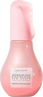 Watermelon Niacinamide Dew Drops - Brightening, Plumping Hydrating Face Serum, Makeup Primer + Liquid Highlighter with Hyaluronic Acid - Dewy & Glowing Korean Skin Care (40ml)