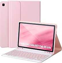 Keyboard Case for Samsung Galaxy S6 Lite 10.4" 2022/2020,Case with Keyboard for Samsung S6 lite with S Pen Holder,Detachable Wireless Bluetooth Keyboard for Galaxy S6 Lite 10.4" Auto Wake/Sleep,Pink