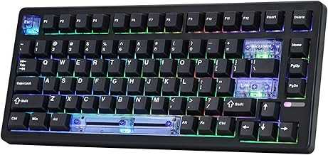 HE80 Hall Effect Gaming Keyboard, 8K Polling & 32K Scan, Creamy Gasket, DKS, SOCD, Hot-Swappable, RGB Backlit, Wired Gaming Keyboard for PC & Mac (Black)