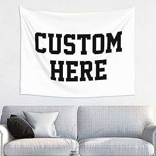 Wall Tapestry Personalized Image Text Custom Tapestry Wedding Funny Backdrop 37''W X 29''L Tapestries, White,Dormitory