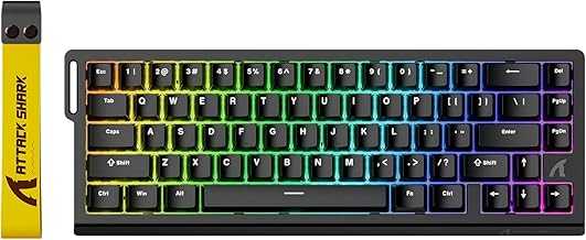 X68 HE Rapid Trigger Mechanical Gaming Keyboard 60% Wired TKL with Adjustable Actuation,Hall Effect Magnetic Switch,8KHz Polling Rate,RGB Backlit,Top Mount for PC Mac Esport Gamer(Black)