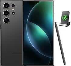 Galaxy S24 Ultra Unlocked Phone, 512GB AI Android Smartphone, 6.8" QHD+ AMOLED, 200MP Quad Camera, S Pen, All-Day Battery, US Version, Titanium Black, Includes Wireless Charging Bundle