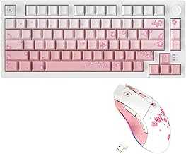 EK75PRO Sakura Pink Wireless Mechanical Gaming Keyboard and Wireless Gaming Mouse Combo