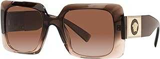 VE 4405 533213 Brown Plastic Rectangle Sunglasses Brown Gradient Lens