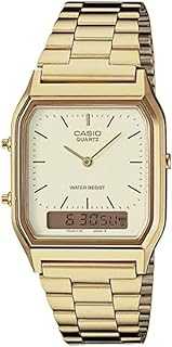 AQ230GA-9D Men's Analog Digital Dual Time Gold Tone Metal Band Watch