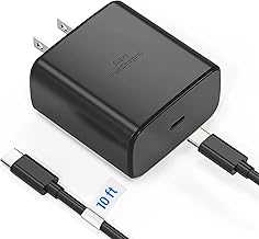 Galaxy S25 S24 Android Charger 45W, for Samsung Charger, Super Fast Charging USB C Block, Type C Charge Cable Extra Long 10ft for Galaxy S25, S24, S23, Z Fold 3/4/5/iPhone 17/17 Air/Tablet