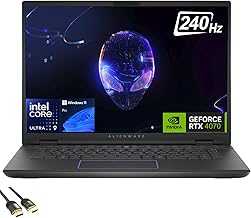 Alienware m16 R2 Gaming Laptop, 16" QHD+ 240Hz Display, 16-Cores Ultra 9-185H, GeForce RTX 4070, 64GB DDR5, 2TB PCIe 4.0, WiFi 7, RGB Backlit KB, USB-C, BT, HDMI, RJ45, PDG HDMI Cable, Win 11 Pro