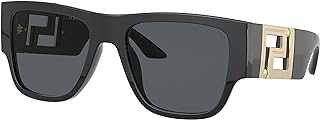 Man Sunglasses Black Frame, Dark Grey Lenses, 57MM