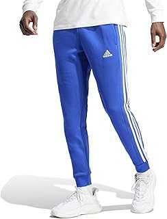 Men's Essentials 3-Stripes Fleece Tapered Cuff Pants