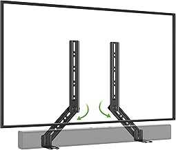 USX MOUNT Soundbar Mount, Sound Bar Mount for Mounting Above or Under TV, Fits Most of Sound Bars Up to 16 Lbs, with Detachable Extension Plates