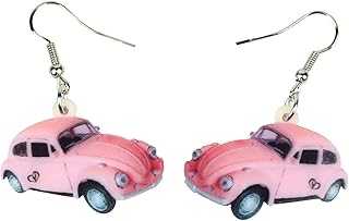 NEWEI Acrylic Novelty Beetle Car Earrings Camper Truck Dangle For Women Fashion Car Accessories Jewelry Charm Gift