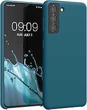 kwmobile Case Compatible with Samsung Galaxy S21 Case - TPU Silicone Phone Cover with Soft Finish - Teal Matte