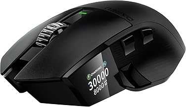 A980PROMAX Wireless Gaming Mouse-4K/8K Polling-30K DPI Optical Sensor-0.85' TFT Color Display-Magnesium Alloy Buttons-2.4G Wireless/BT/USB Connectivity-Nano Receiver Included