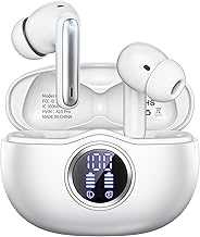 A10 Pro Wireless Earbuds, Bluetooth 5.3 Headphones HiFi Stereo 50H Playback LED Digital Display Ear Buds with ENC Noise Canceling Headset, IPX7 Waterproof Earphones for Gym/Running/Work